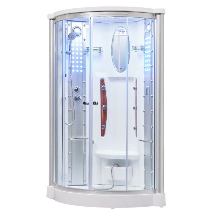 Mesa Showers Mesa WS-801A 1 Person Corner Steam Shower - 42"L x 42"W x 85"H