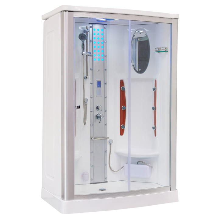 Mesa Showers Left Mesa WS-803A 2 Person Walk-In Steam Shower - 54"L x 35"W x 85"H