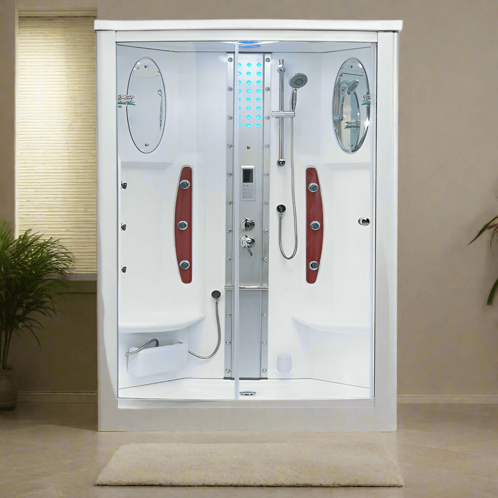 Mesa Showers Mesa WS-803A 2 Person Walk-In Steam Shower - 54"L x 35"W x 85"H