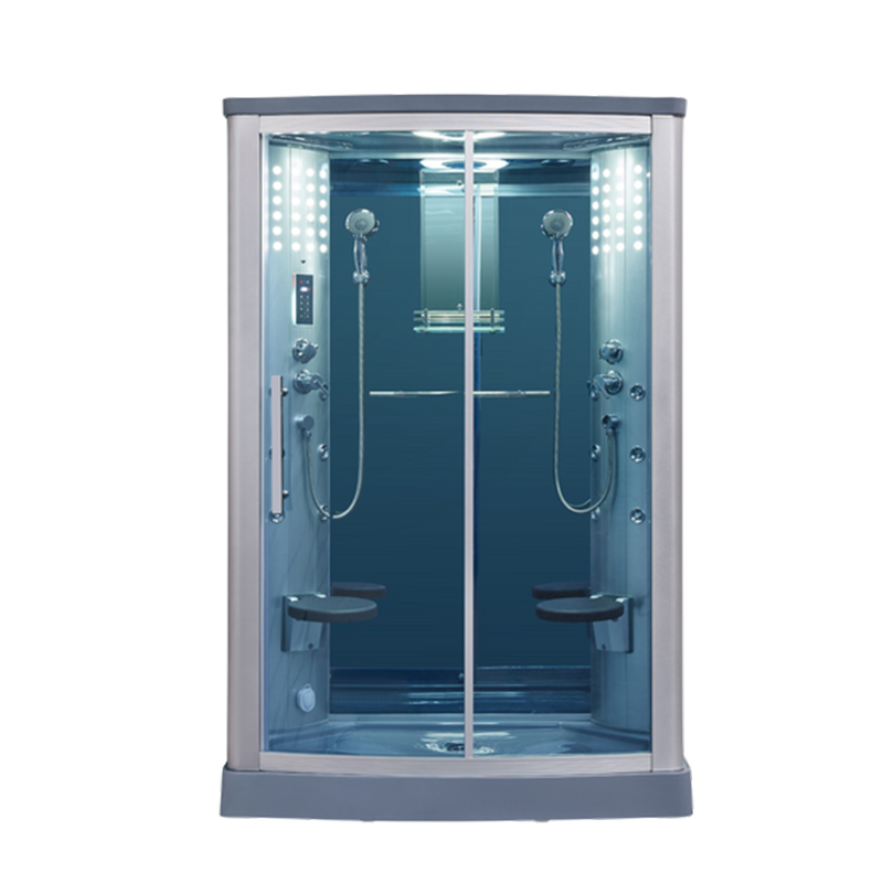 Mesa Showers Mesa WS-803L 2 Person Walk-In Steam Shower - 54"L x 35"W x 85"H (Blue Glass)