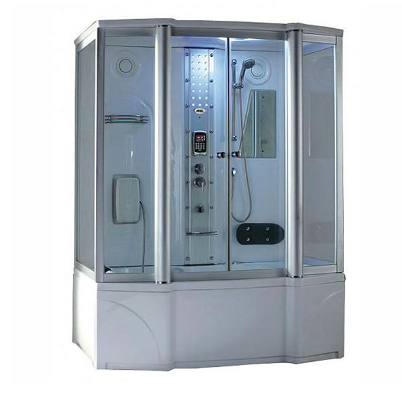 Mesa Showers Mesa WS-807A 2 Person Walk-In Steam Shower with Jetted Tub - 67"L x 35"W x 86"H