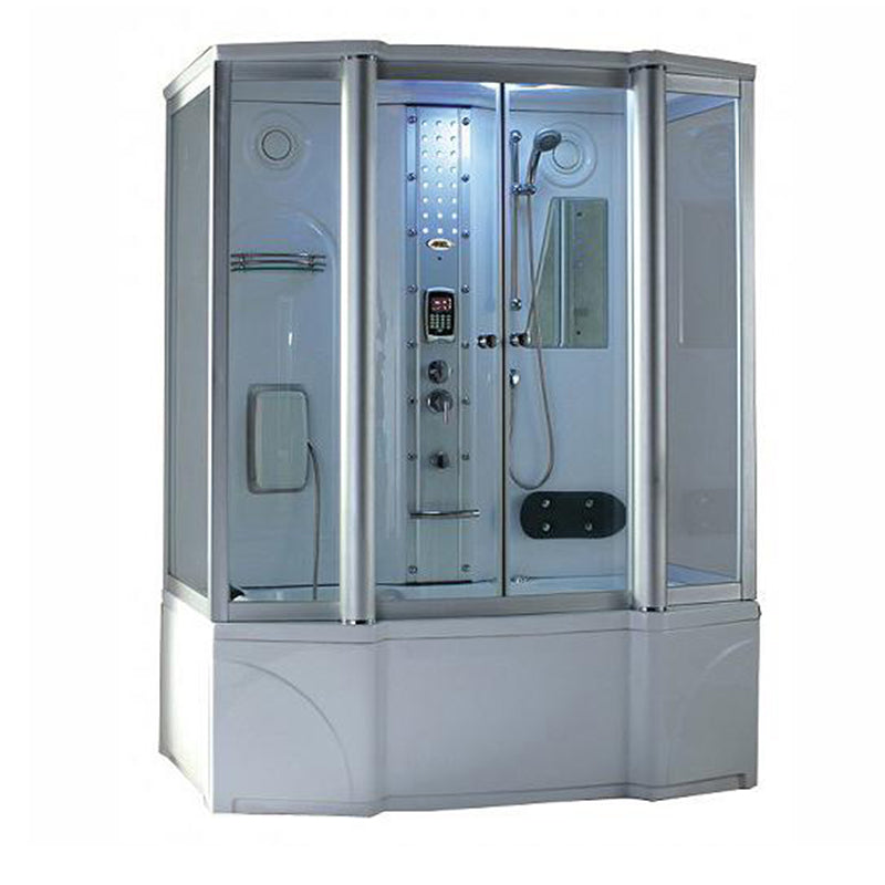 Mesa Showers Mesa WS-807A 2 Person Walk-In Steam Shower with Jetted Tub - 67"L x 35"W x 86"H