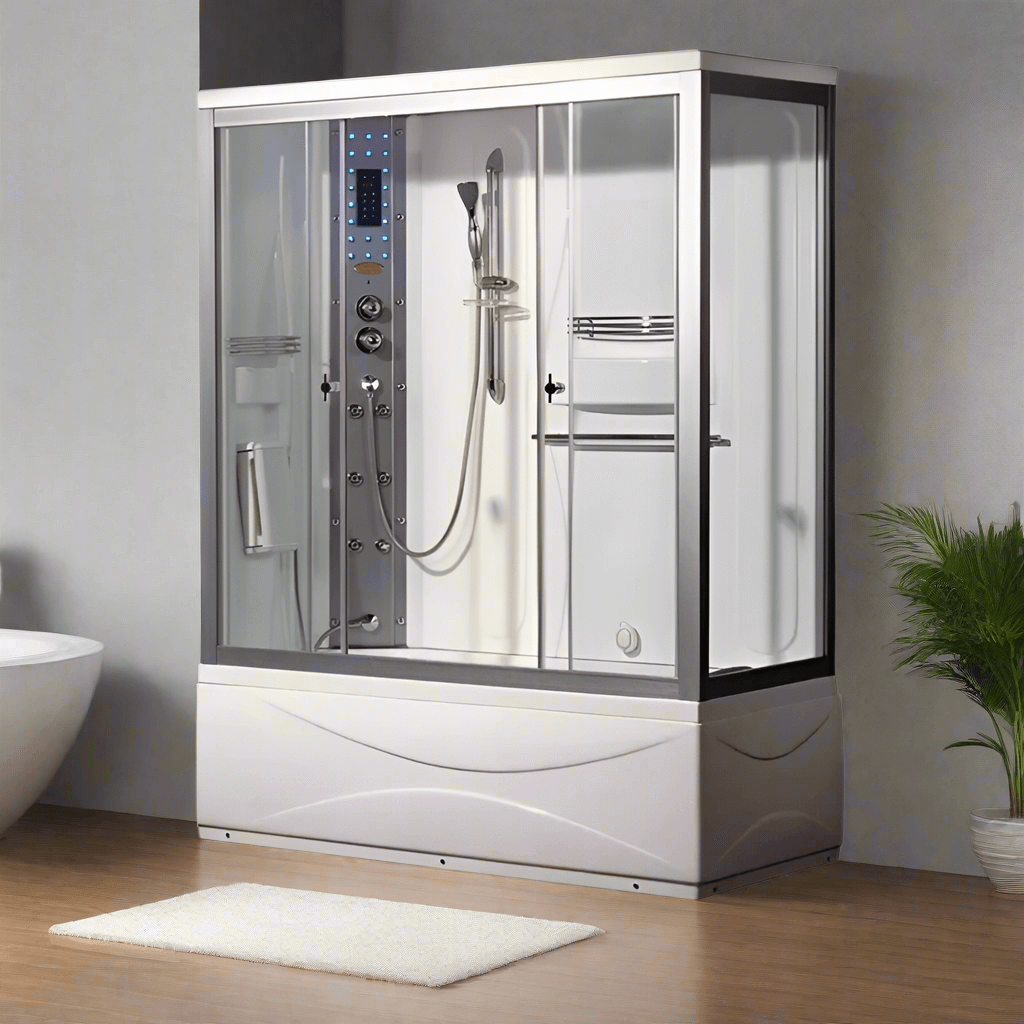 Mesa Showers Mesa WS-905 1 Person Walk-In Steam Shower with Jetted Tub - 60"L x 33"W x 85"H