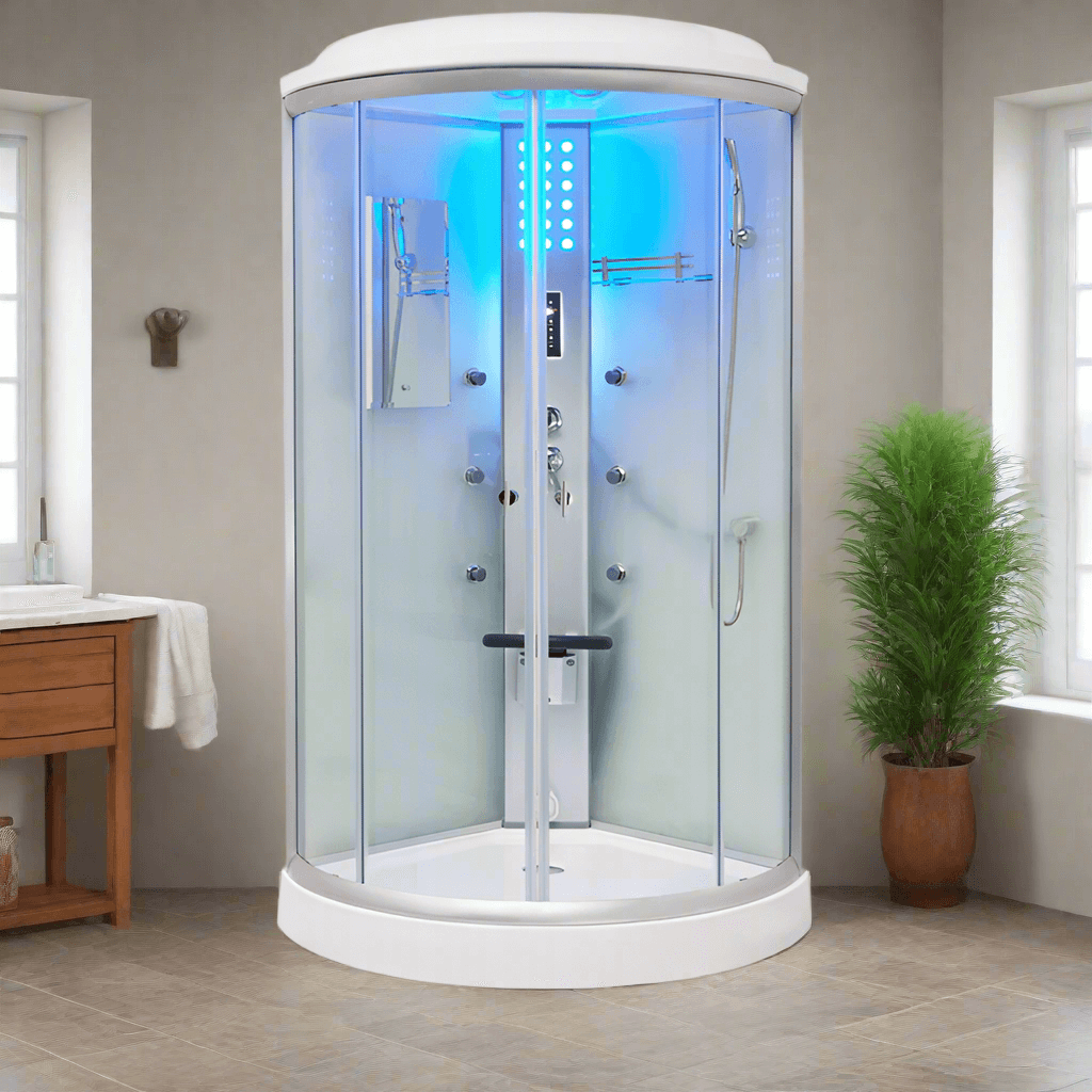 Mesa Showers Mesa WS-9090C 1 Person Corner Steam Shower - 36"L x 36"W x 85"H