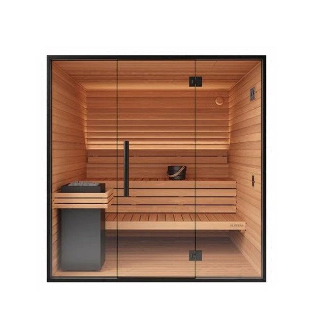 Auroom Saunas Auroom Mira L 5-Person Outdoor Modular Cabin Sauna Kit