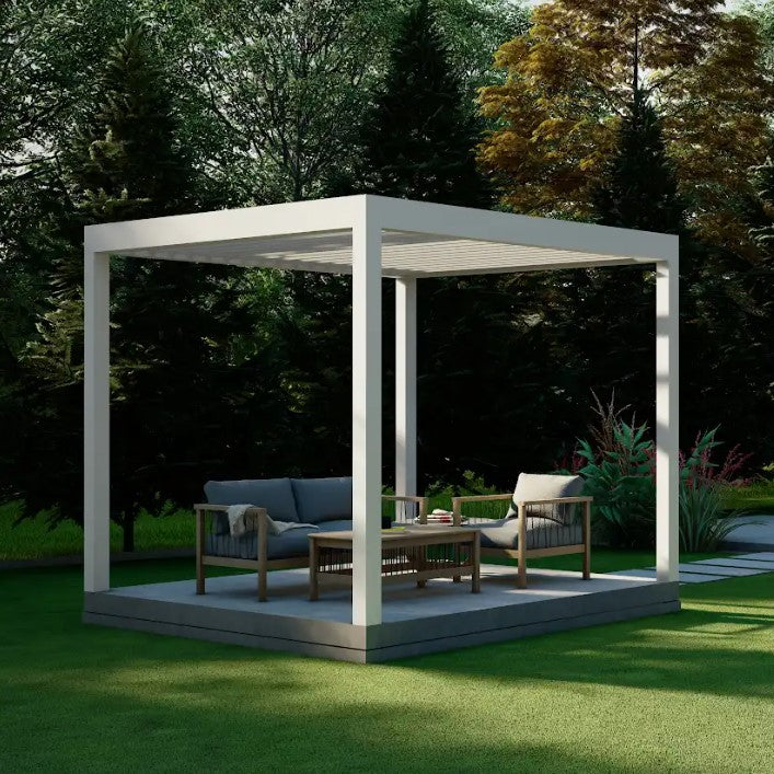 My Sauna World Outdoor Furniture Forever Shade Modern Design Louvered Aluminum Pergola