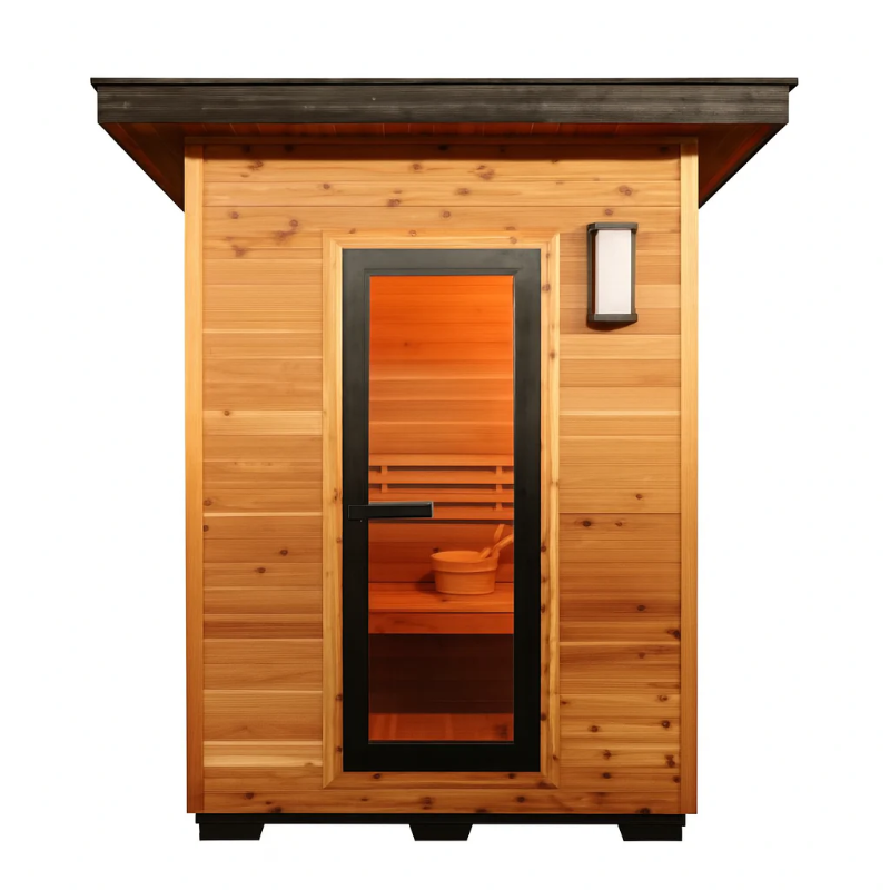 Sunray Saunas Sunray Seneca 3-Person Contemporary Outdoor Sauna With Harvia Heater