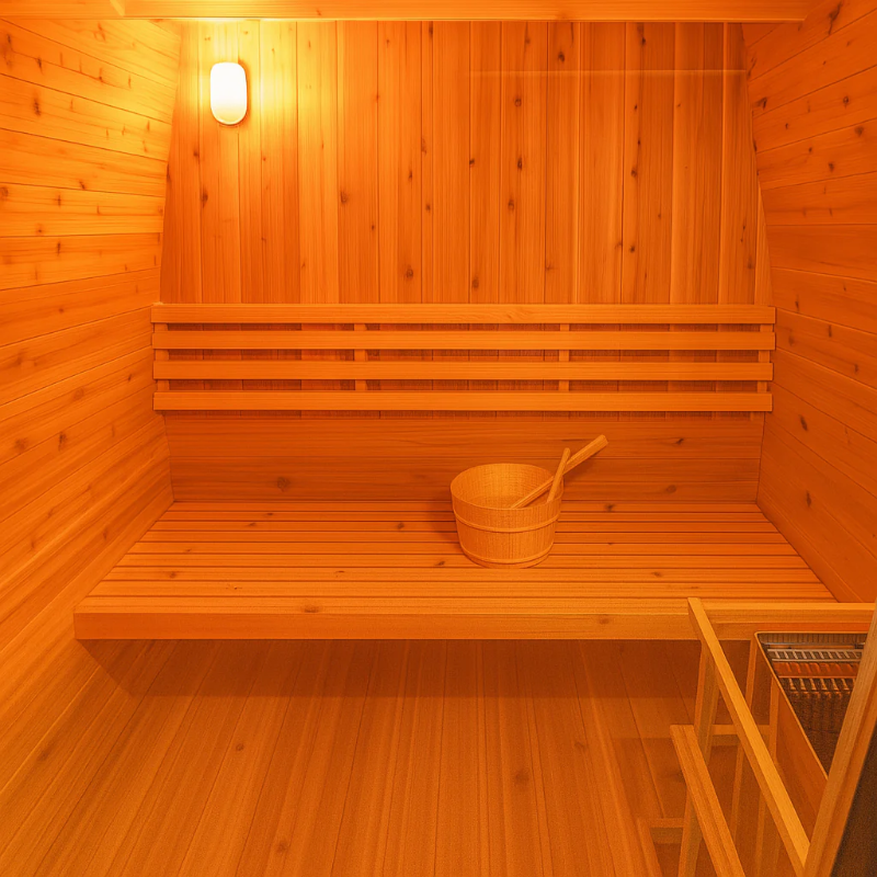 Sunray Saunas Sunray Seneca 3-Person Contemporary Outdoor Sauna With Harvia Heater