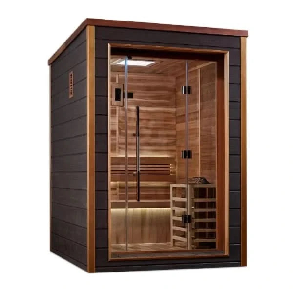 Golden Designs Saunas Golden Designs Narvik 2 Person Outdoor-Indoor Traditional Sauna (GDI-8202-01)