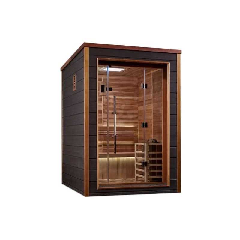 Golden Designs Saunas Golden Designs Narvik 2 Person Outdoor-Indoor Traditional Sauna (GDI-8202-01)