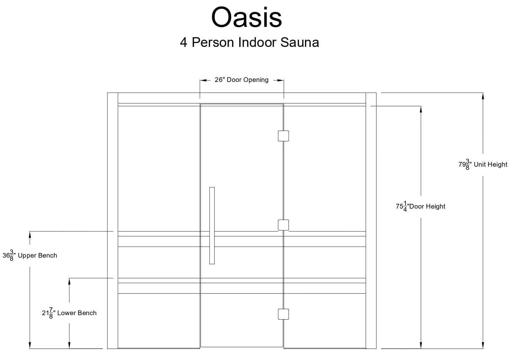 Almost Heaven Oasis 4 Person Vision Series Indoor Sauna