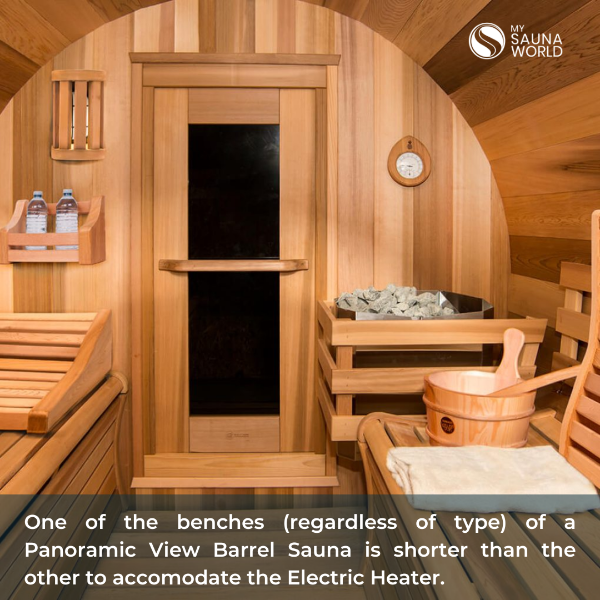 Dundalk LeisureCraft Saunas Dundalk LeisureCraft Clear Cedar Panoramic View 6 Person Barrel Sauna
