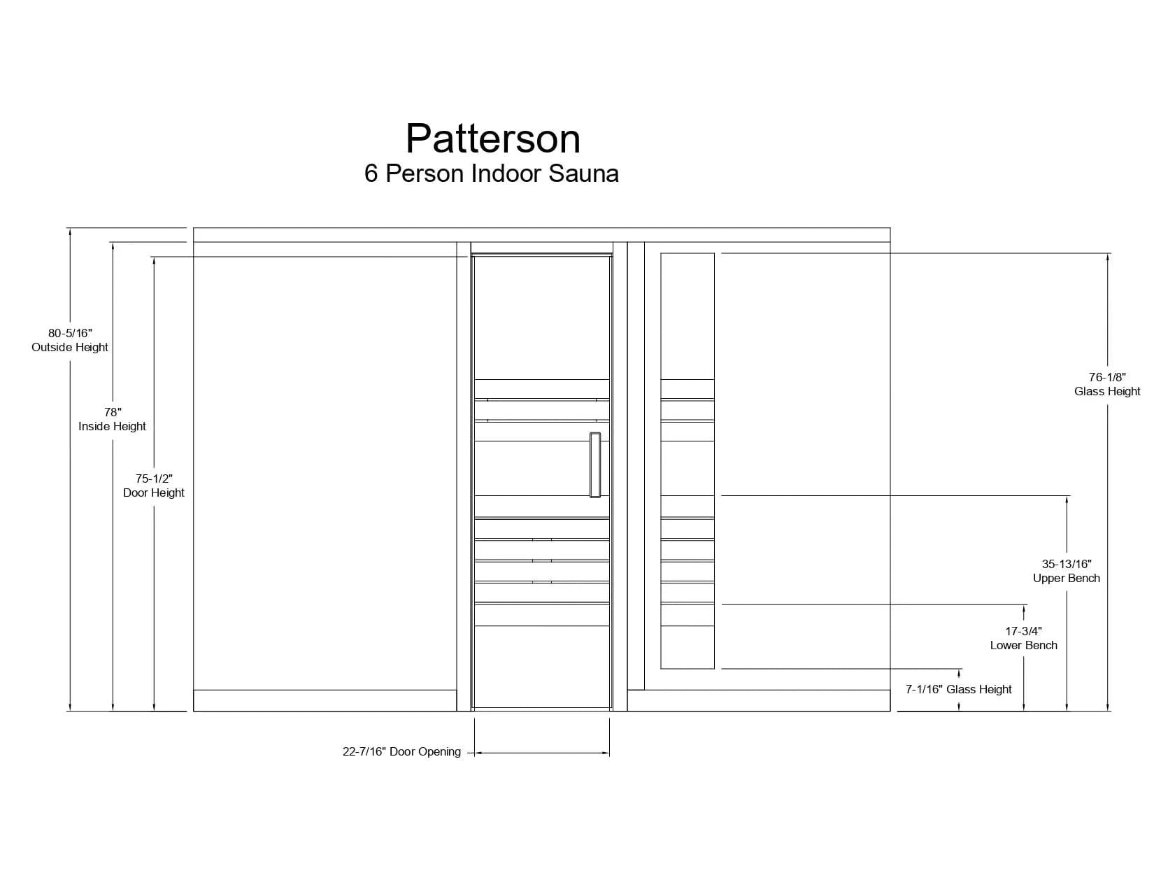 Almost Heaven Saunas Almost Heaven Patterson 6 Person Indoor Sauna