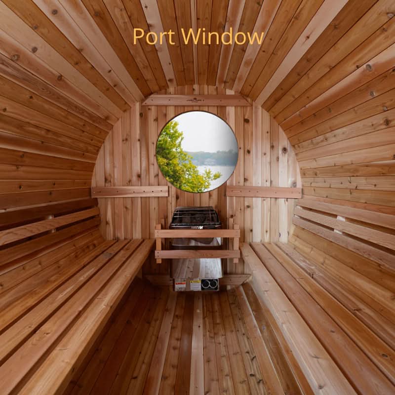 Almost Heaven Outdoor Sauna Almost Heaven Watoga 4-Person Standard Barrel Sauna