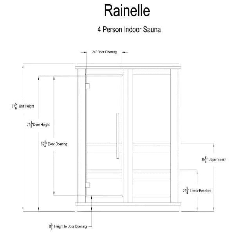 Almost Heaven Saunas Almost Heaven Rainelle 3-4 Person Indoor Sauna