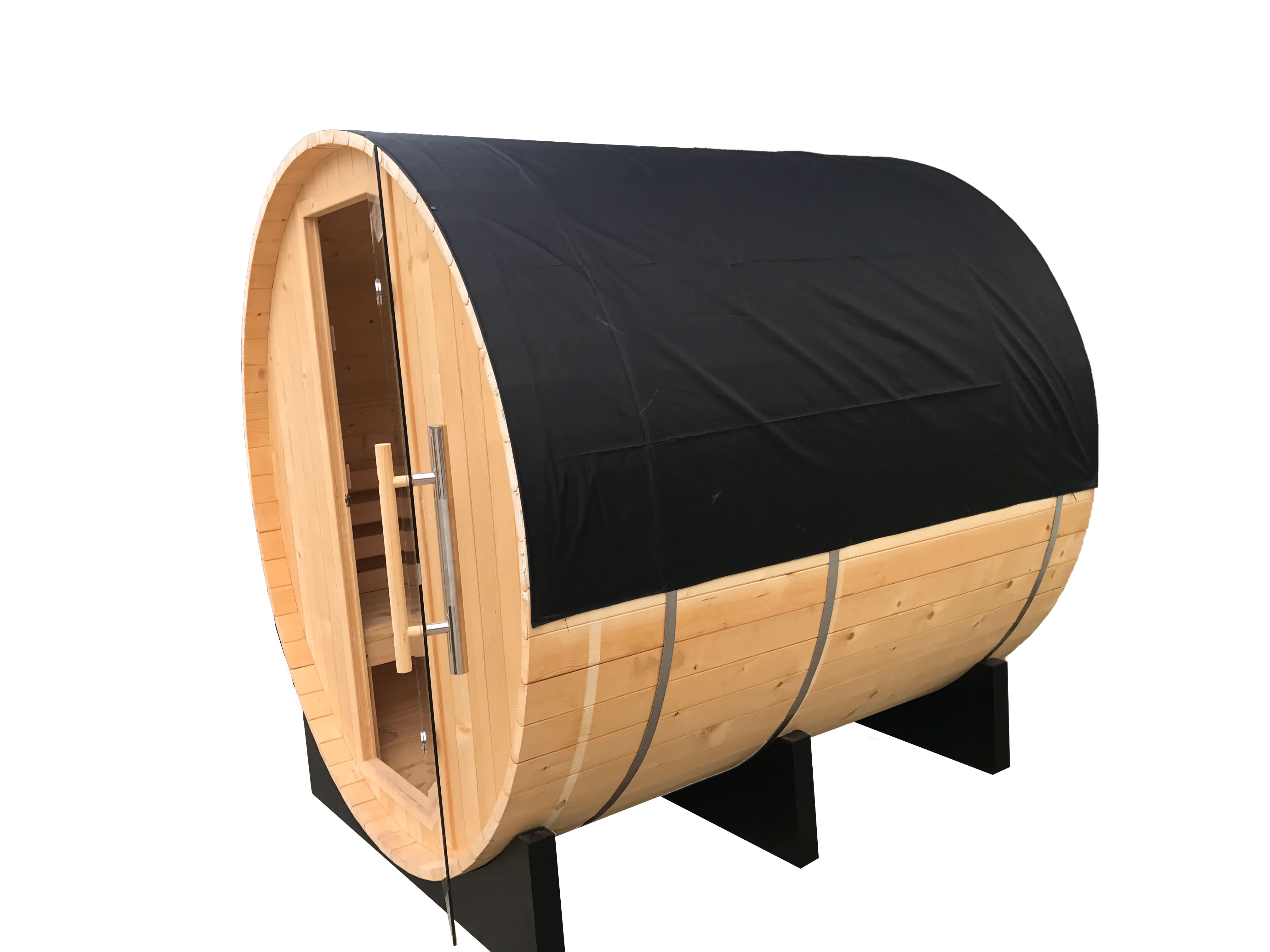 Golden Designs Saunas Golden Designs Zurich 4 Person Barrel with Bronze Privacy View Traditional Sauna (GDI-B024-01)