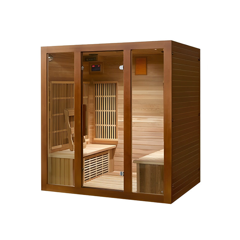Sunray Saunas Sunray Roslyn 4-Person Indoor Infrared  Cedar Sauna