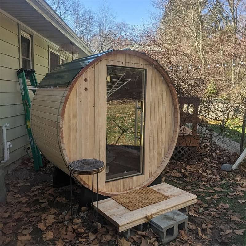 Almost Heaven Saunas Almost Heaven Salem 2 Person Standard Barrel Sauna