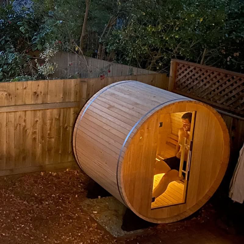 Almost Heaven Saunas Almost Heaven Salem 2 Person Standard Barrel Sauna