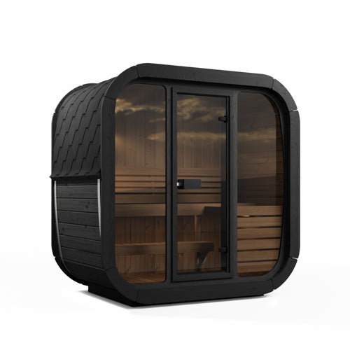 SaunaLife Saunas SaunaLife Model CL4GB 3 Person Cube Luxury Series Outdoor Sauna Kit (Paint Included)