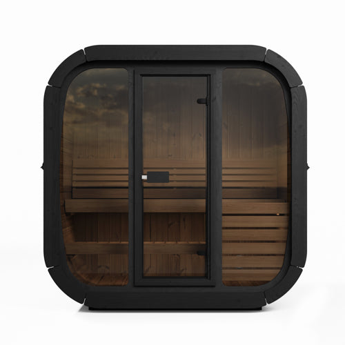 SaunaLife Saunas SaunaLife Model CL4GB 3 Person Cube Luxury Series Outdoor Sauna Kit (Paint Included)