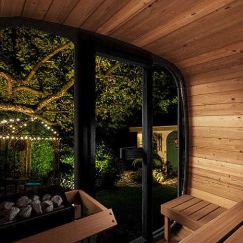 SaunaLife Saunas SaunaLife Model CL5G 4 Person Cube-Series Outdoor Sauna Kit