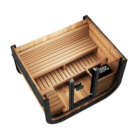 SaunaLife Saunas SaunaLife Model CL5G 4 Person Cube-Series Outdoor Sauna Kit
