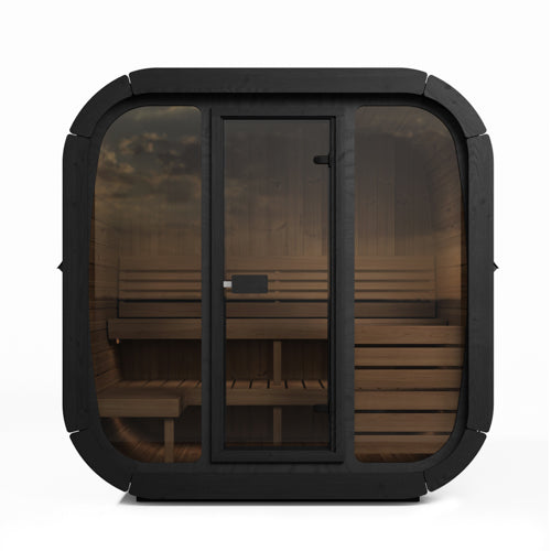 SaunaLife Saunas SaunaLife Model CL5GB 4 Person Cube Series Outdoor Sauna Kit (Paint Included)