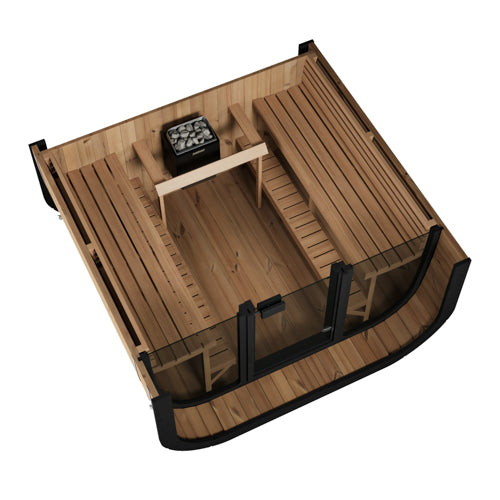 SaunaLife Saunas SaunaLife Model CL7GB 6 Person Cube-Series Outdoor Traditional Sauna Kit (Paint Included)