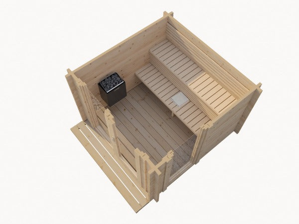 SaunaLife Saunas SaunaLife Model G4 6-Person Garden Series Outdoor Home Sauna Kit