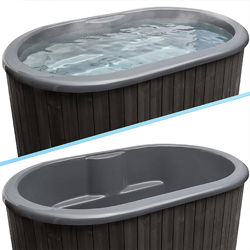 SaunaLife Cold Plunge Tubs SaunaLife Model S2B 2-Person Cold/Hot Immersion Tub Package Black