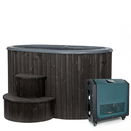 SaunaLife Cold Plunge Tubs SaunaLife Model S2B 2-Person Cold/Hot Immersion Tub Package Black