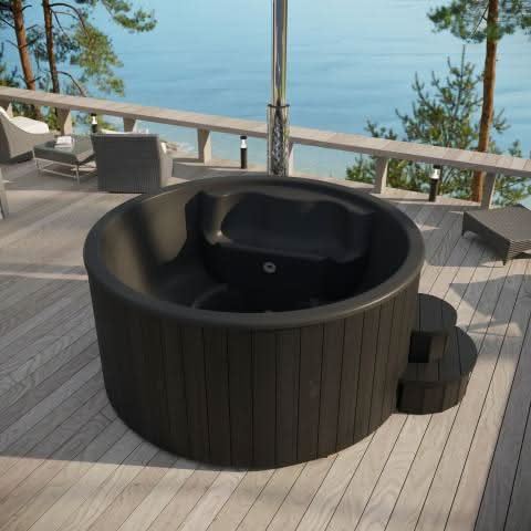 SaunaLife Hot Tubs SaunaLife Model S4B 6-Persons Soak-Series Home Wood-Burning Hot Tub