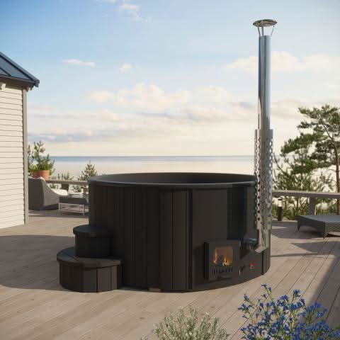 SaunaLife Hot Tubs SaunaLife Model S4B 6-Persons Soak-Series Home Wood-Burning Hot Tub