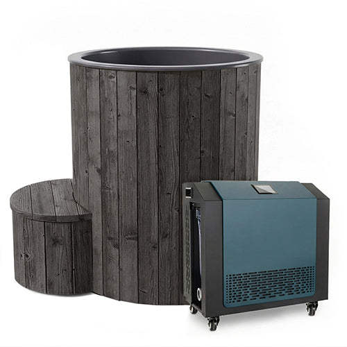 SaunaLife Cold Plunge Tubs SaunaLife Model S1N 1 Person Cold/Hot Immersion Tub Package Black