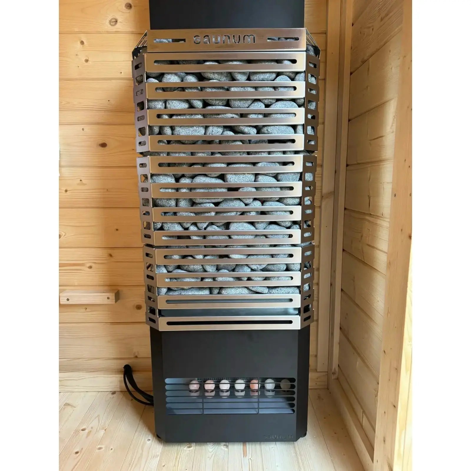 Saunum AIR 10 9.6kW Air Series WiFi Sauna Heater Package - Stainless Steel