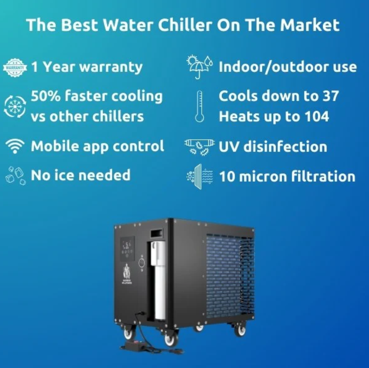 Warrior Willpower Chillers Warrior Max 1 HP Smart Water Chiller + Heater Bundle