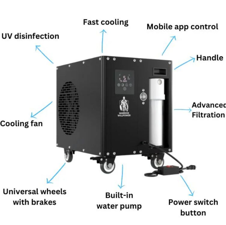 Warrior Willpower Chillers Warrior Max 1 HP Smart Water Chiller + Heater Bundle