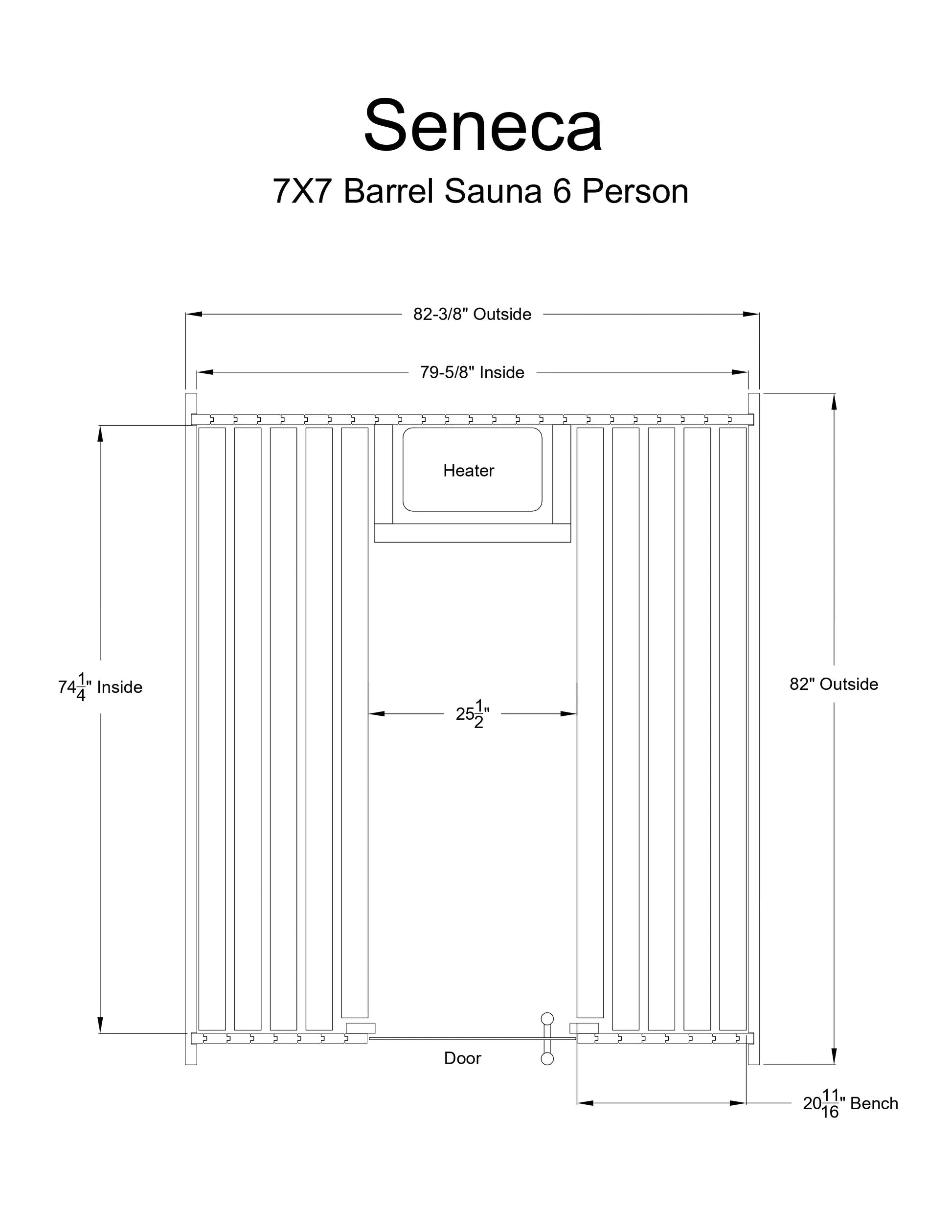 Almost Heaven Seneca 6 Person Outdoor Sauna