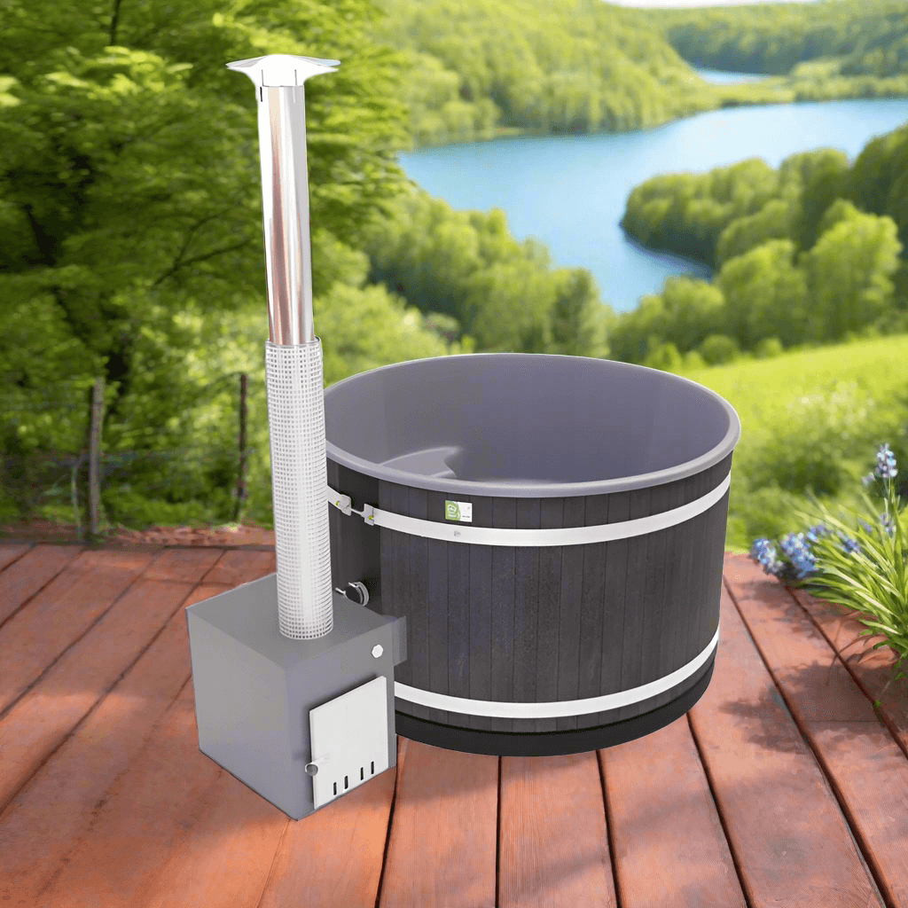 Almost Heaven Hot Tubs Almost Heaven Serenity 4 Person Wood Fired Hot Tub