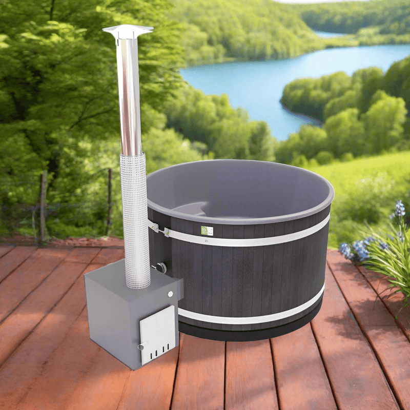 Almost Heaven Hot Tubs Almost Heaven Serenity 4 Person Wood Fired Hot Tub