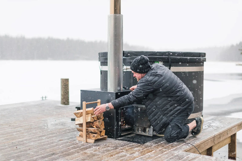 Almost Heaven Hot Tubs Almost Heaven Serenity 4 Person Wood Fired Hot Tub