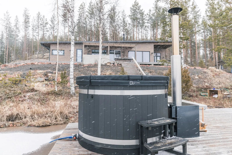 Almost Heaven Hot Tubs Almost Heaven Serenity 4 Person Wood Fired Hot Tub