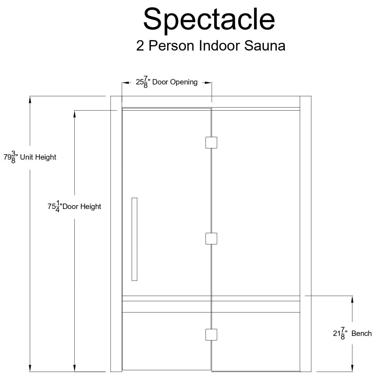 Almost Heaven Saunas Almost Heaven Spectacle 2 Person Vision Series Indoor Sauna