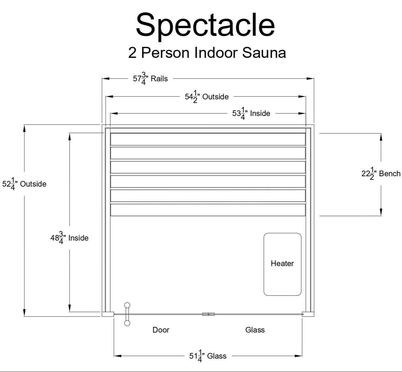 Almost Heaven Saunas Almost Heaven Spectacle 2 Person Vision Series Indoor Sauna