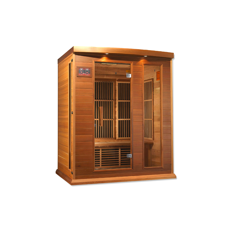 Golden Designs Saunas Golden Designs Maxxus 3 Person Low EMF FAR IR Sauna (MX-K306-01 Red Cedar)