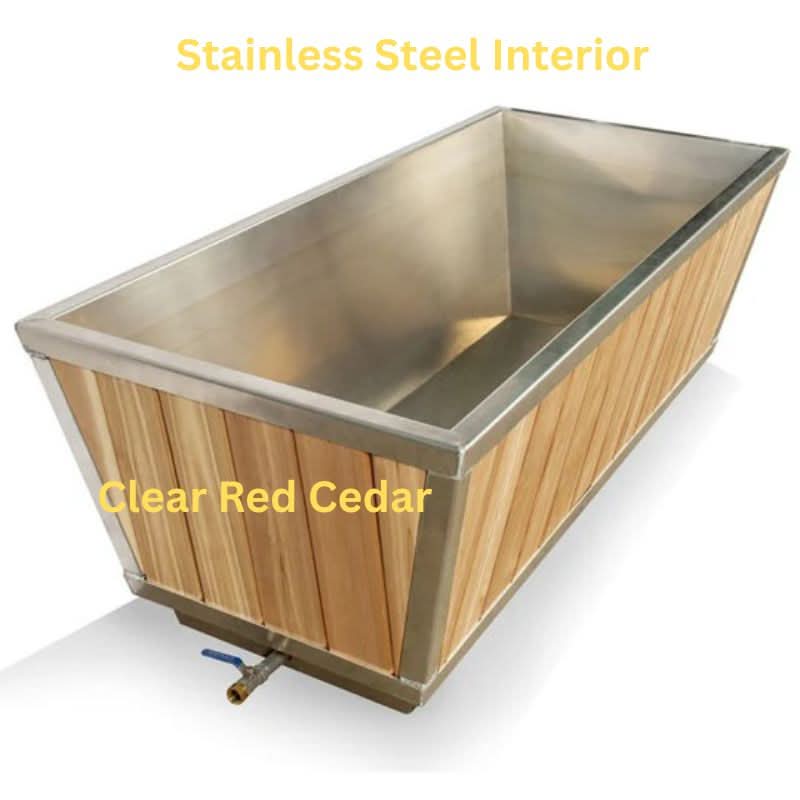 Dundalk LeisureCraft Cold Plunge Tubs Dundalk LeisureCraft The Glacier Cold Plunge Tub - Clear Red Cedar