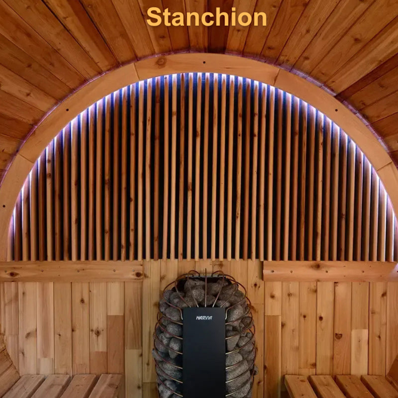 Almost Heaven Saunas Almost Heaven Huntington Canopy Barrel 6 Person Sauna