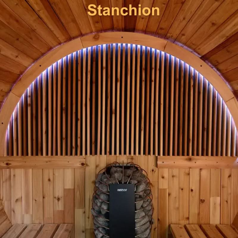 Almost Heaven Saunas Almost Heaven Huntington Canopy Barrel 6 Person Sauna