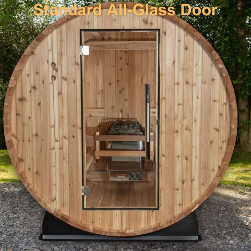 Almost Heaven Saunas Almost Heaven Huntington Canopy Barrel 6 Person Sauna
